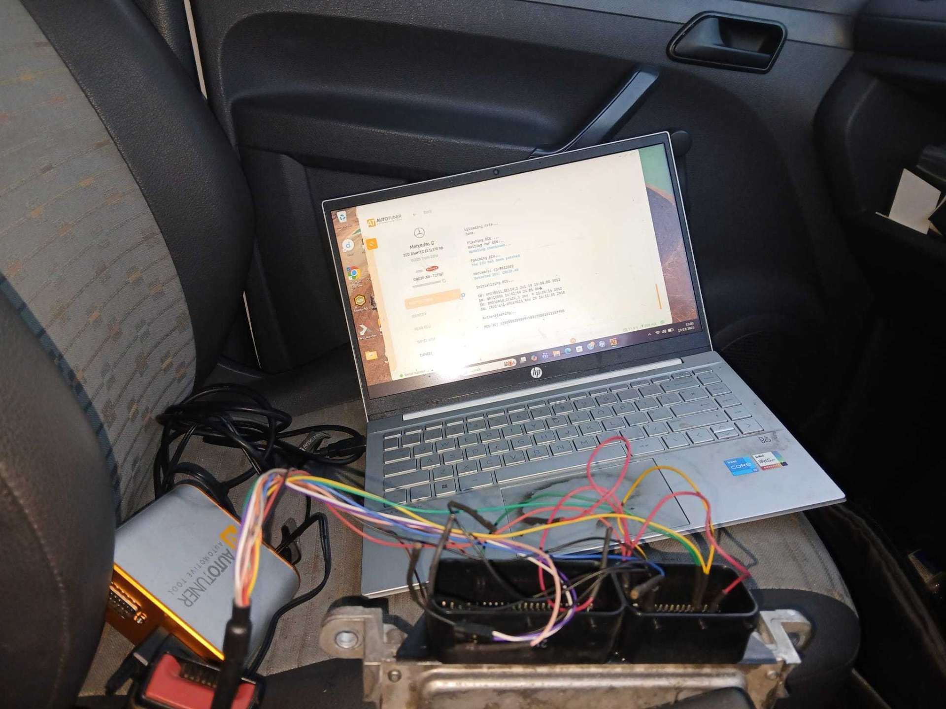 Mercedes C-Class on-site DPF diagnostics